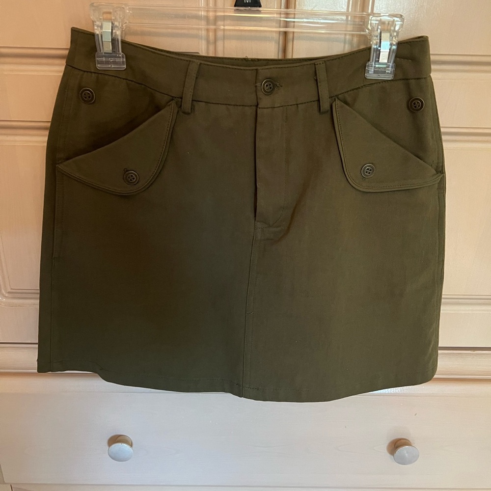 Green Cargo Skirt